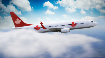 Nachrichtenbild: Flugzeug Kanada Grenzöffnung