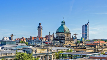 Leipzig Blick auf die Stadt