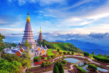 Thailand Reise: Chiang Mai Pagoda Doi Inthanon Nationalpark