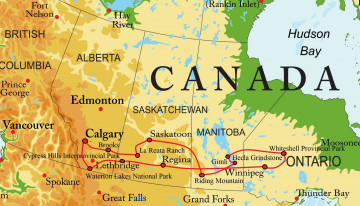 Kanada Reise Route