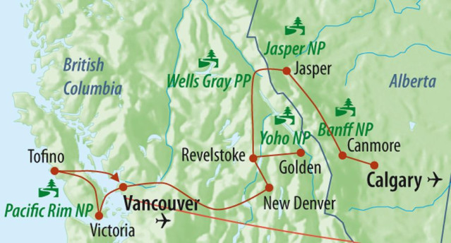 Kanada Rundreise - Nationalparks des Westens