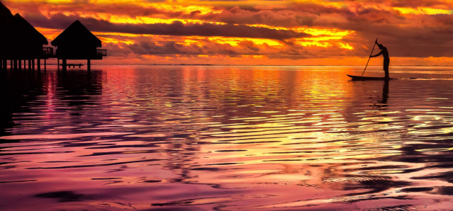Südsee Reise - Sonnenuntergang Tahiti