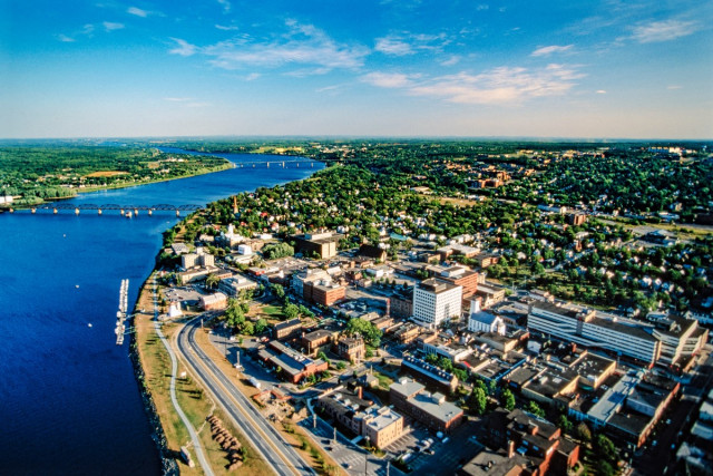 Fredericton aus der Luft