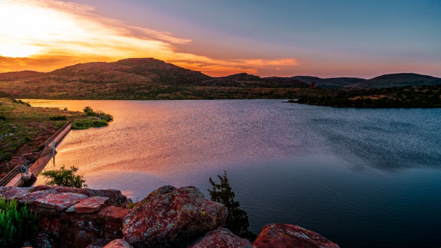 See im Wichita Mountain Wildlife Refuge
