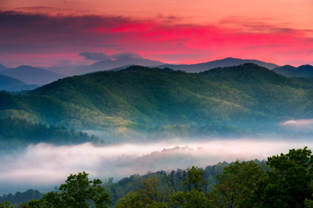 Great Smoky Mountains Nationalpark im Nebel