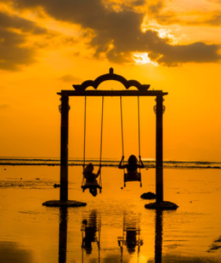 Reisebild - Indonesien Sanur Schaukel
