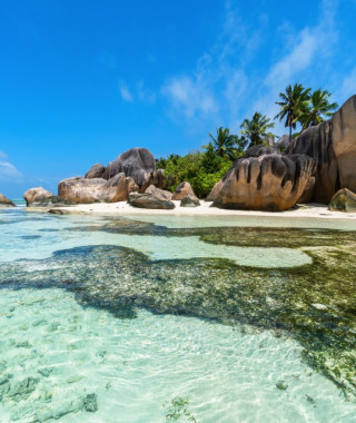 Reisebild - Strand mit Wegweiser