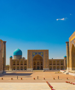 Reisebild - Usbekistan Reise - Registan-Platz in Samarkand