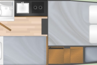 Innenraum bei Nacht mit Schlaffunktion Reisebild: Innenraum bei Nacht mit Schlaffunktion