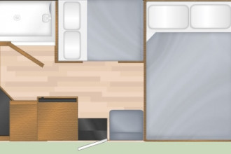 Floorplan Nacht ©Cruise America, Canada Reisebild: Floorplan Nacht ©Cruise America, Canada