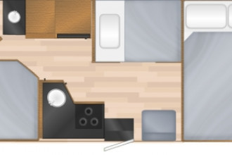 Floorplan Nacht ©Cruise America, Canada Reisebild: Floorplan Nacht ©Cruise America, Canada