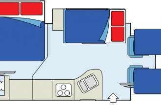 CanaDream RV MHB Midi Motorhome Innenansicht bei Nacht By: CanaDream RV Reisebild: CanaDream RV MHB Midi Motorhome Innenansicht bei Nacht