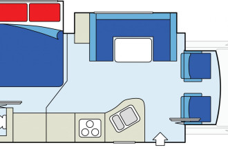 CanaDream RV SVC Super Van Conversion Innenansicht am Tag By: CanaDream RV Reisebild: CanaDream RV SVC Super Van Conversion Innenansicht am Tag