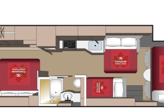 Wohnmobil Urlaub Kanada Fraserway Innenansicht in der Nacht By: Fraserway RV Reisebild: Wohnmobil Urlaub Kanada Fraserway Innenansicht in der Nacht