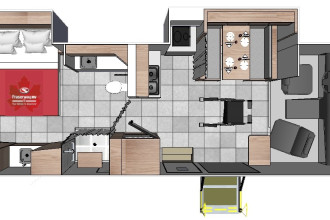 Wohnmobil Urlaub Kanada Fraserway Barrierefreies Wohnmobil Innenansicht am Tag By: Fraserway RV Reisebild: Wohnmobil Urlaub Kanada Fraserway Barrierefreies Wohnmobil Innenansicht am Tag