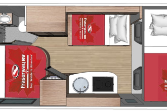 Wohnmobil Urlaub Kanada Fraserway C-Medium Innenansicht bei Nacht By: Fraserway RV Reisebild: Wohnmobil Urlaub Kanada Fraserway C-Medium Innenansicht bei Nacht