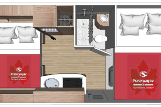 Wohnmobil Urlaub Kanada Fraserway C-Small Innenansicht bei Nacht By: Fraserway RV Reisebild: Wohnmobil Urlaub Kanada Fraserway C-Small Innenansicht bei Nacht