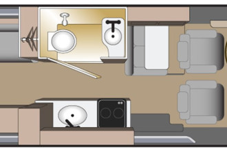 Wohnmobil Urlaub Kanada Fraserway Innenansicht bei Nacht Van Conversion By: Fraserway RV Reisebild: Wohnmobil Urlaub Kanada Fraserway Innenansicht bei Nacht Van Conversion