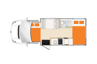 Reisebild: Apollo Euro Camper Floorplan Nacht