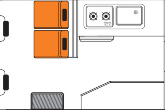 Reisebild: Britz Hitop Floorplan Nacht
