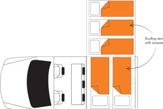Reisebild: Britz Safari Floorplan Nacht