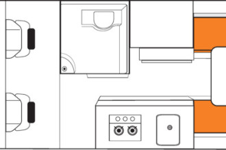 Reisebild: Britz Trailblazer Floorplan Tag