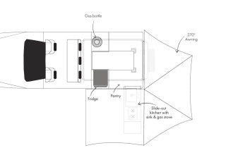 Reisebild: Britz Warrior Floorplan Tag 