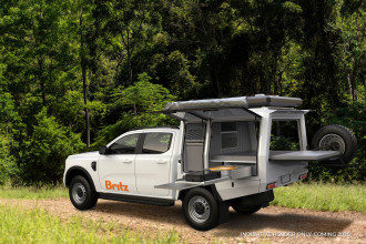 Reisebild: Britz Warrior Heck offen