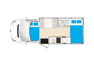 Reisebild: Cheapa 4 Berth Floorplan Nacht