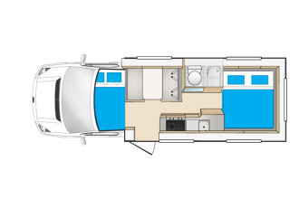 Reisebild: Cheapa 4 Berth Floorplan Nacht
