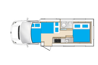 Reisebild: Cheapa 6 Berth Floorplan Nacht