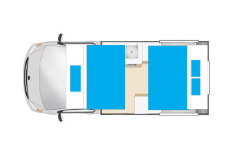 Reisebild: Cheapa Hitop Floorplan Nacht