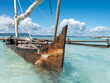 Nosy be Insel mit Boot in Madagaskar