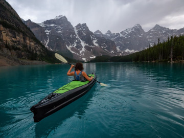 Kanada Reise: Kajak fahren im Banff Nationalpark