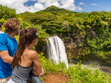 Hawaii Reise Wasserfall