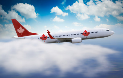 Nachrichtenbild: Flugzeug Kanada Grenzöffnung