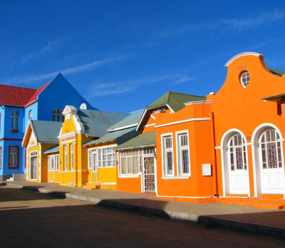 bunte Häuser in Lüderitz Foto 2 bunte Häuser in Lüderitz