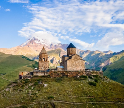 Foto 4 Georgien Reise - Kazbek und Dreifaltigkeitskirche Gergeti