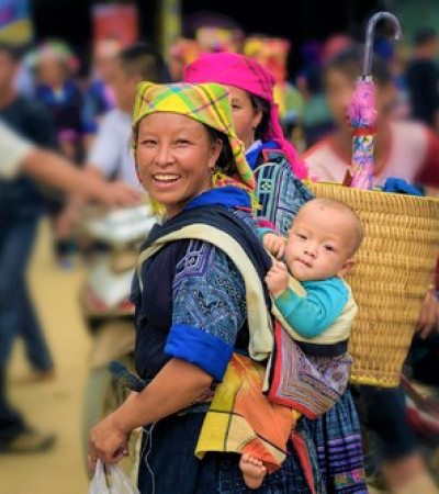 Vietnam Hmong Mutter Baby Foto 3 Vietnam Hmong Mutter Baby