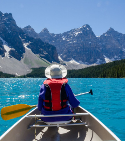 Kanada Reise: Kajak fahren Moraine Lake Foto 2 Kanada Reise: Kajak fahren Moraine Lake