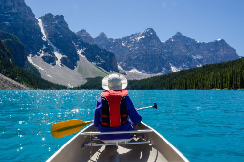 Kanada Reise: Kajak fahren Moraine Lake