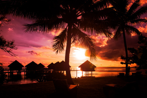 Südsee Reise - Sonnenuntergang Tahiti