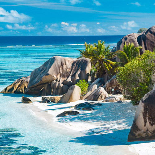 Landschaft: Seychellen Strand