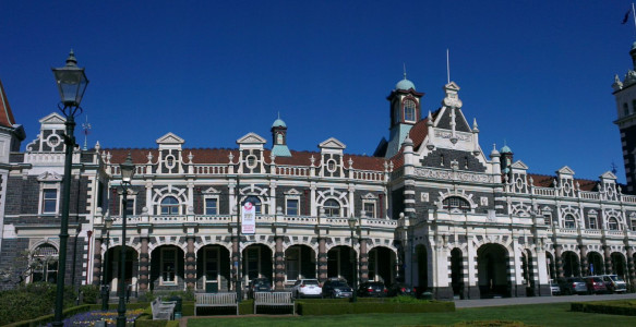 Neuseeland Reise - Bahnhof Dunedin Reisebild - Neuseeland Reise - Bahnhof Dunedin