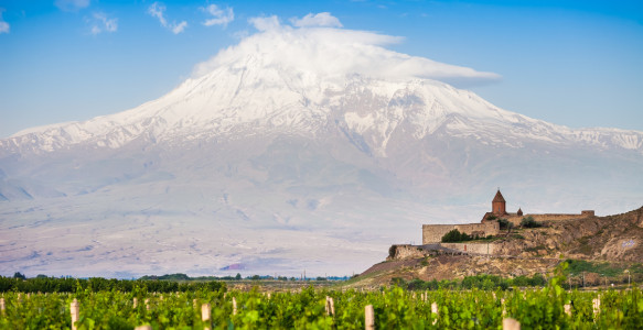 Reisebild - Armenien Georgien Reise - Ararat und Kloster Chor Virap
