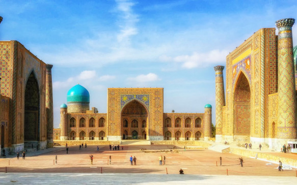 Usbekistan Samarkand Registan Platz Usbekistan Samarkand Registan Platz
