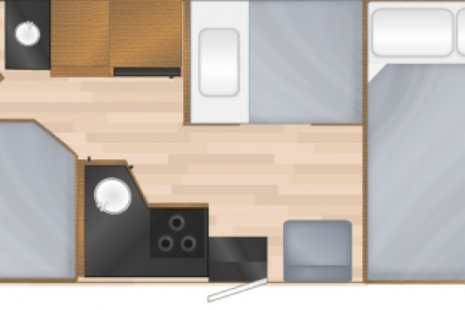 Floorplan Nacht ©Cruise America, Canada Foto des Modells - Floorplan Nacht ©Cruise America, Canada