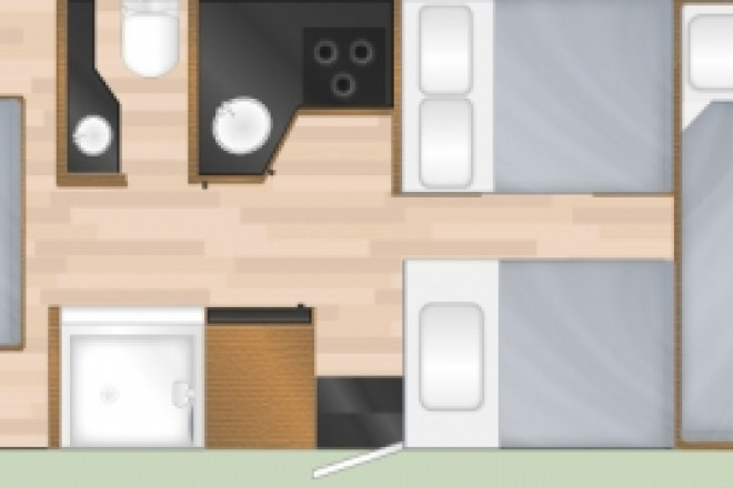 Floorplan Nacht ©Cruise America, Canada Foto des Modells - Floorplan Nacht ©Cruise America, Canada