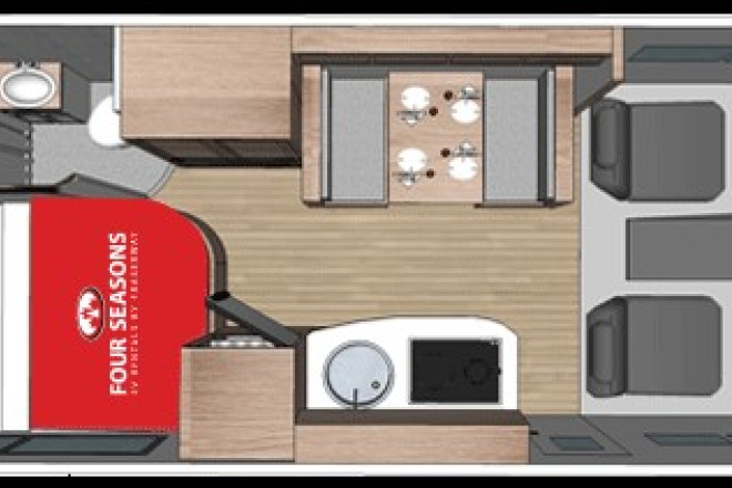 Wohnmobil Urlaub Kanada Four Seasons RV C-Medium Innenansicht am Tag Foto des Modells - Wohnmobil Urlaub Kanada Four Seasons RV C-Medium Innenansicht am Tag