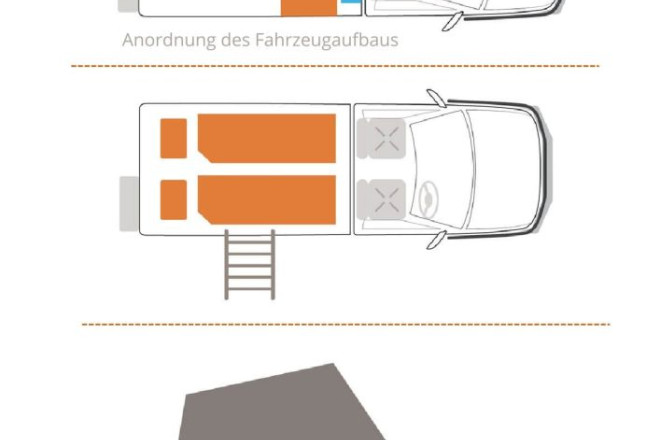 2 Personen Allradcamper Floorplan Foto des Modells - 2 Personen Allradcamper Floorplan